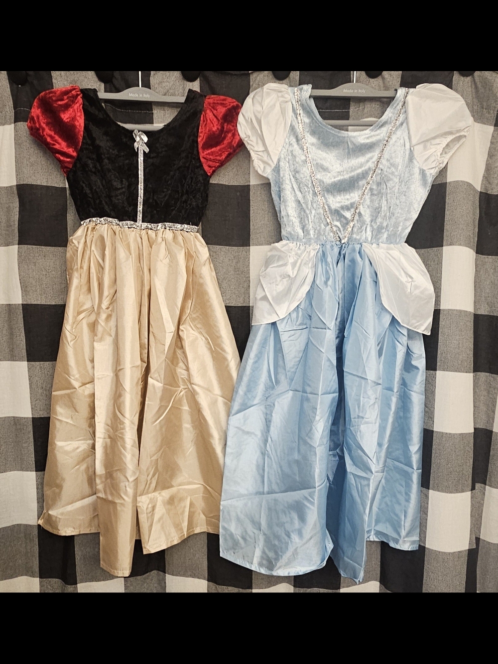 Girls Set Of 2 Princess Fairy Tale Costume Dress Snow White And Cinderella Like
